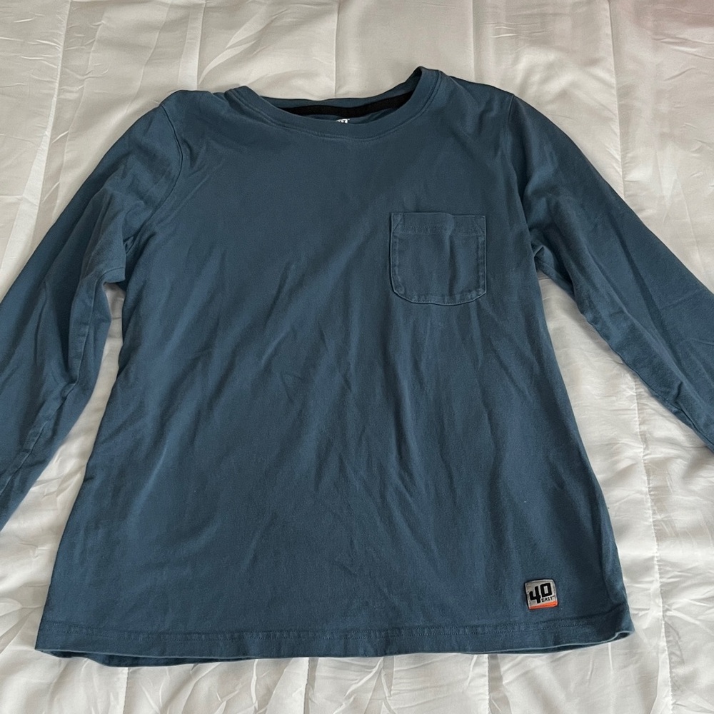 Duluth Trading Co Blue Long Sleeve Tee
